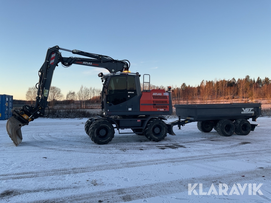 Grävmaskin Atlas 160 W med redskap
