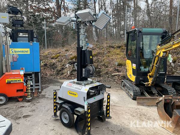 Belysningsmast TSR-Light Luxtower 4x150W 7meter