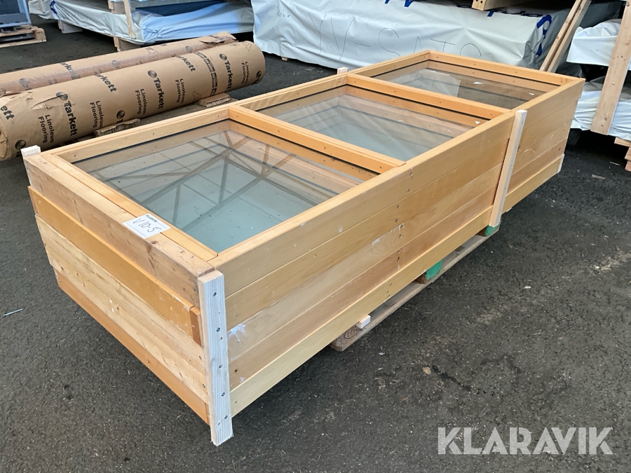 Fönster glaspartier 5st för inomhusmontage