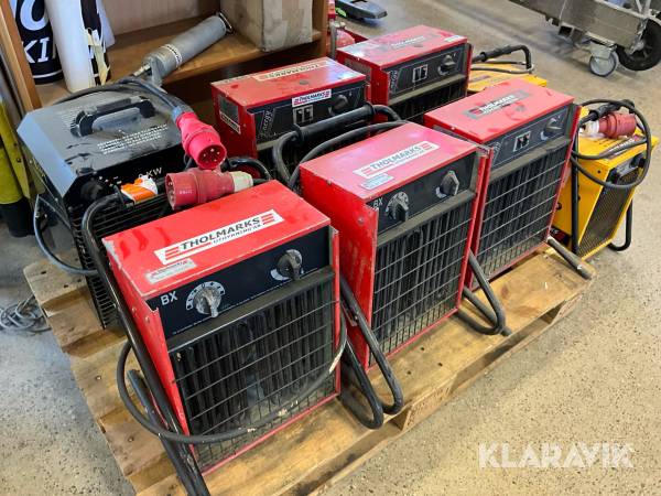 Värmefläktar 8st Veab & Raptor 9kW & 5kW