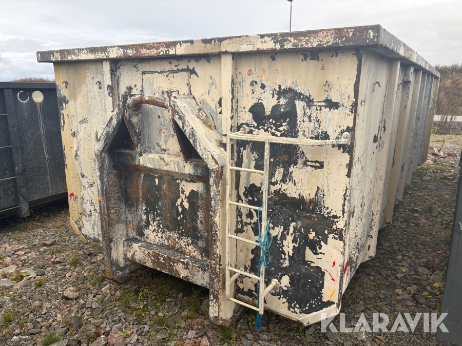 Container för vattenhantering på lastväxlarram Flakab 22 m3