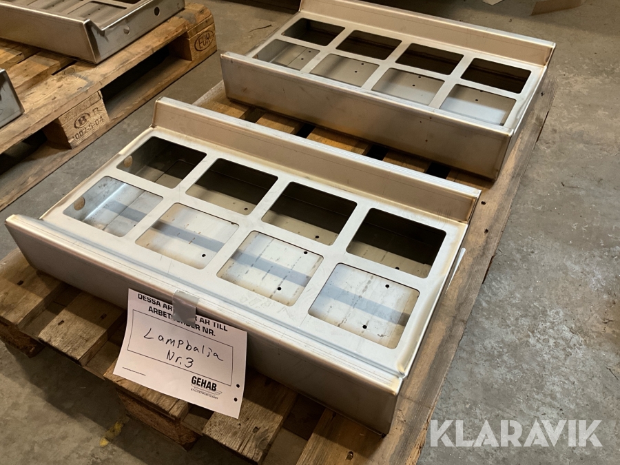 Lampbalja rostfri, 2 st