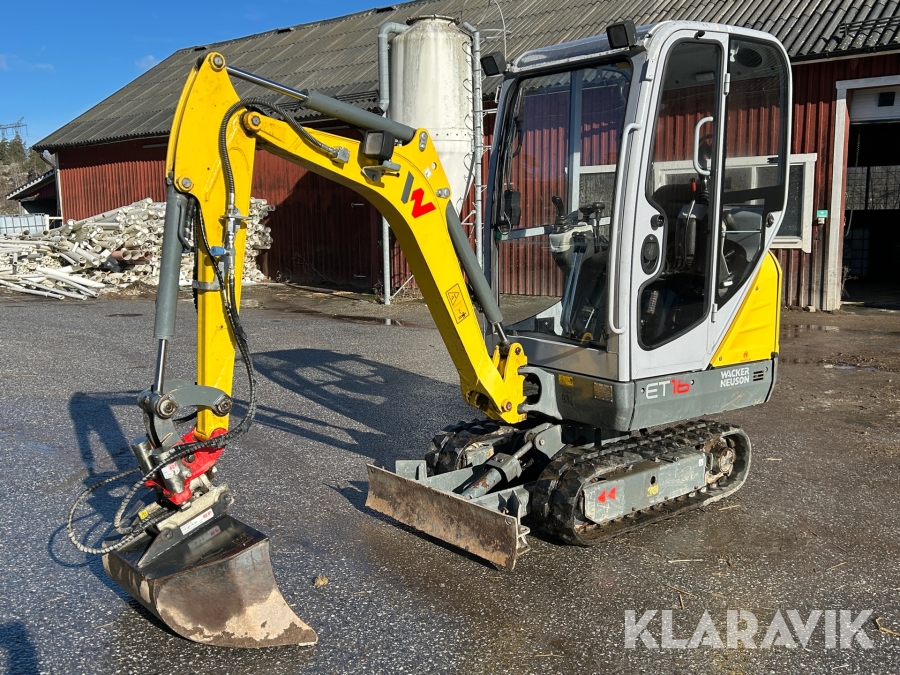 Grävmaskin Wacker Neuson ET16 & Redskap