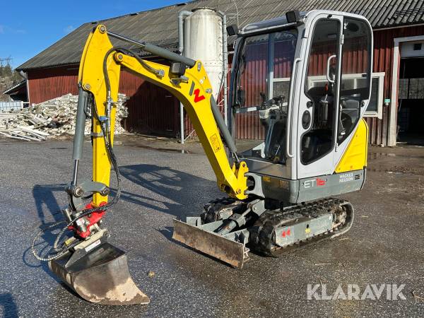 Grävmaskin Wacker Neuson ET16 & Redskap