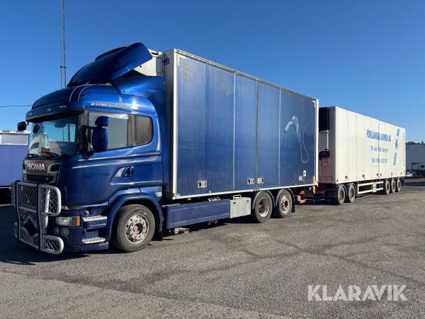 Lastbil / lastbilsekipage Scania R580 med Ekeri släp