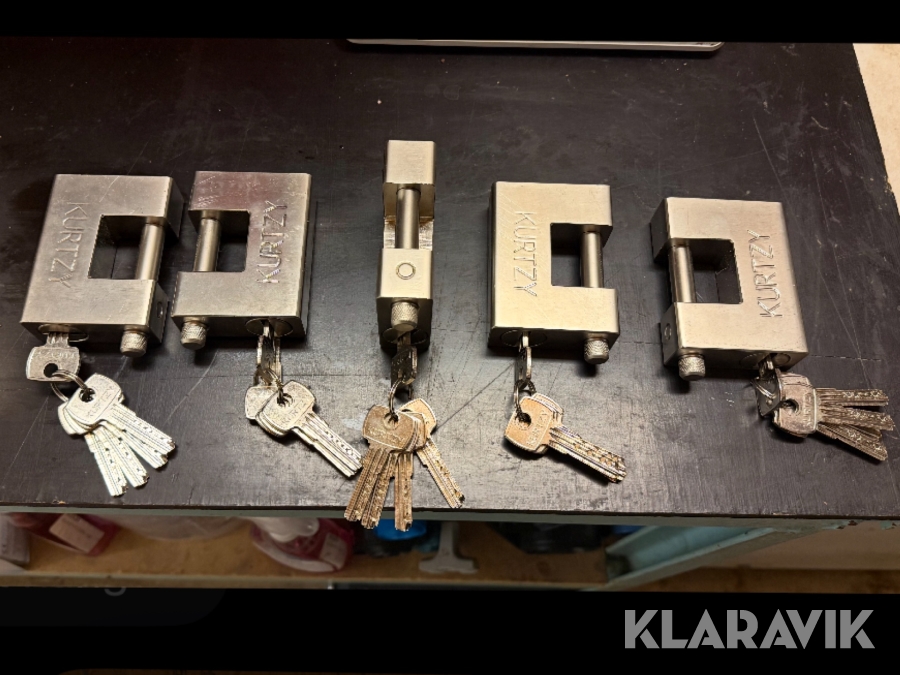 Hänglås Kurtzy 5st