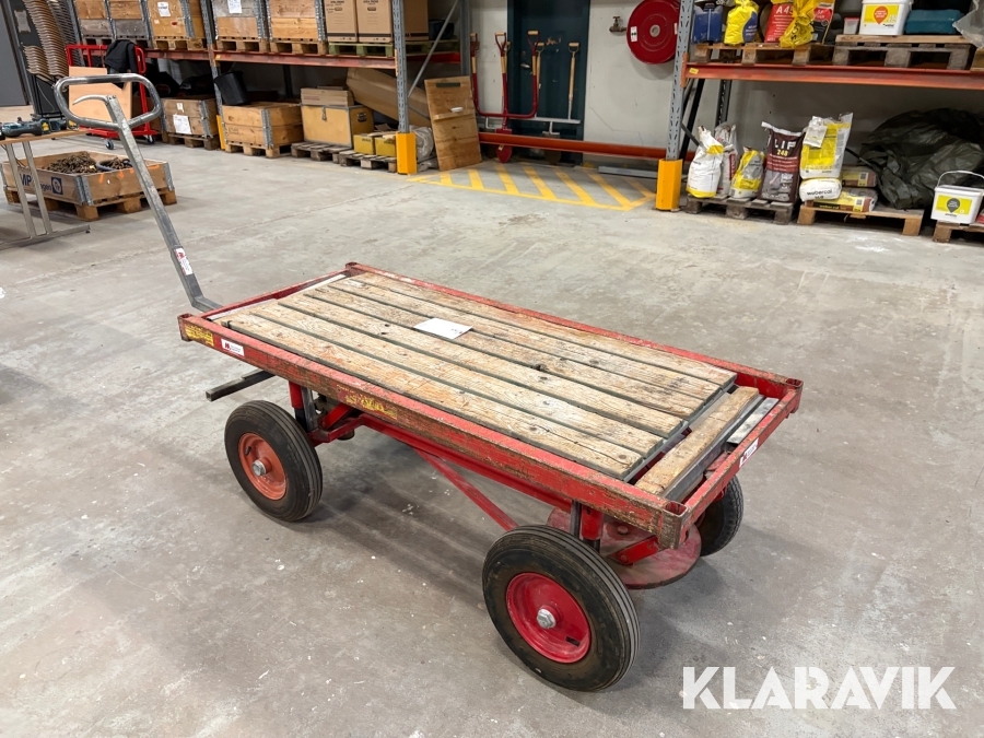 Byggvagn med fyrhjulsstyrning Alia Tool Höj & sänkbar