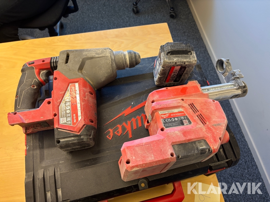 Borrhammare + dammutsug Milwaukee M18 FH + FCDDEXL