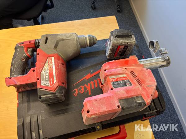 Borrhammare + dammutsug Milwaukee M18 FH + FCDDEXL