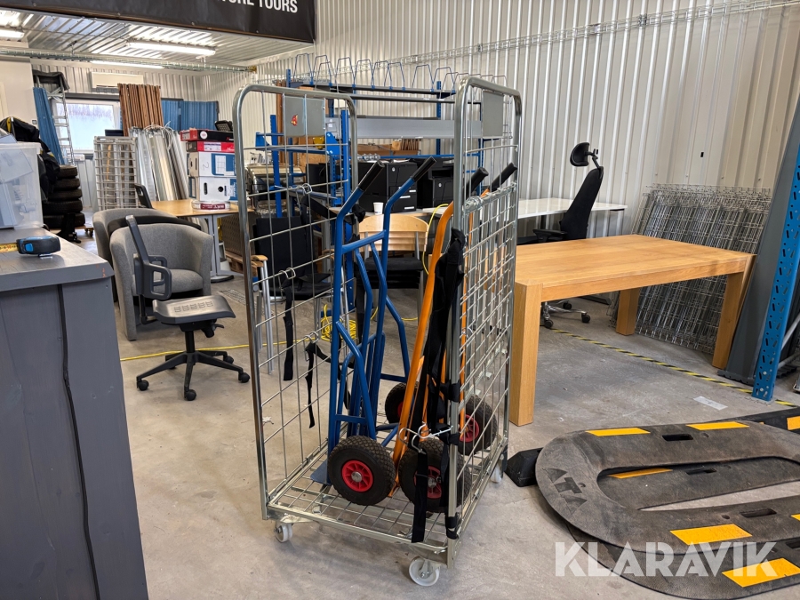 Rullvagn samt 2st säckkärror Aj Produkter