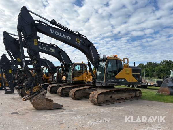 Grävmaskin bandburen Volvo EC250EL med tiltrotator och 1 st skopa