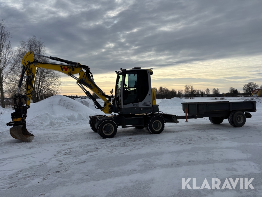 Grävmaskin Wacker Neuson EW65 med tiltrotator vagn samt redskap
