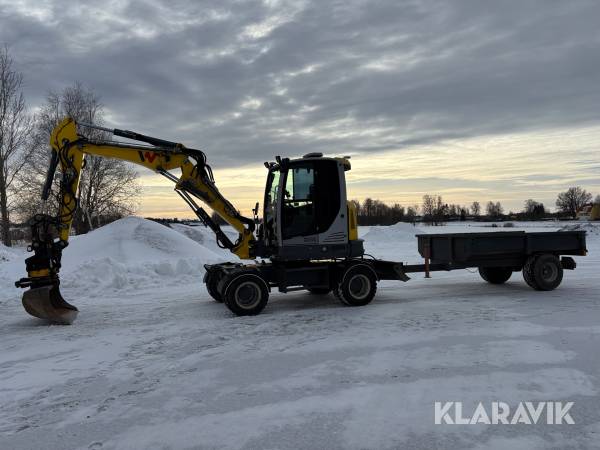 Grävmaskin Wacker Neuson EW65 med tiltrotator vagn samt redskap