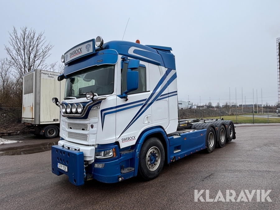 Lastväxlare Scania R500 plogutrustad