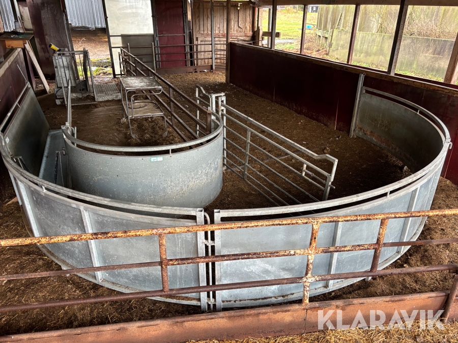 Hanteringsanläggning till får Veno med ränna