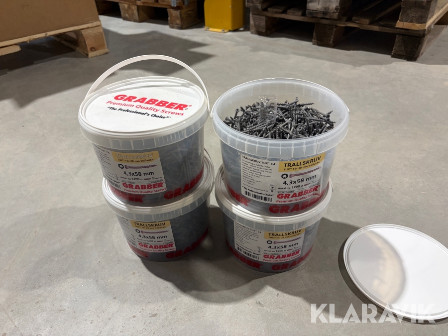 Trallskruv Grabber 4,3x58 mm ca 4800st