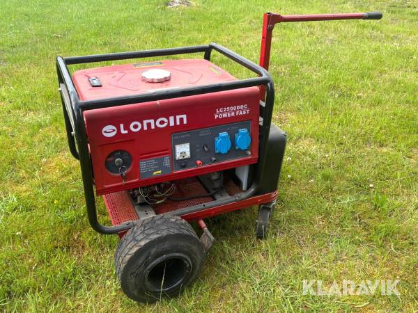 Generator/Elverk Loncin LC2500DDC på vagn