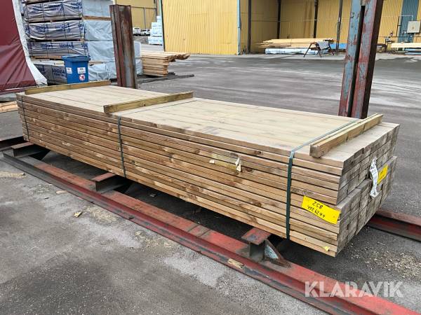 Virkespaket impregnerad trall B-kvalite 34x145 353 Löpmeter