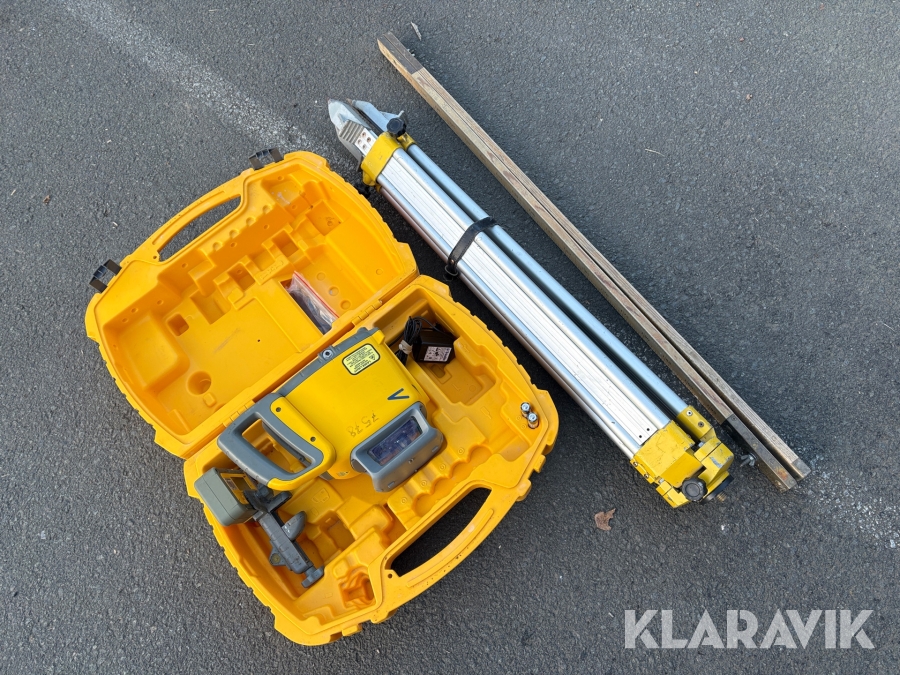 Tvåfallslaser Spectra LL300N med stativ, mätsticka, mottagare och laddare