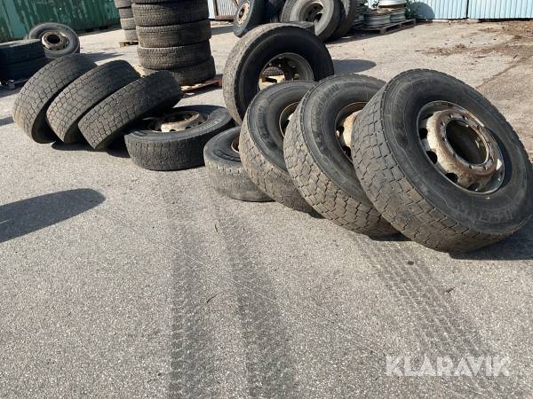 Däck med fälg Michelin XMulti HD 315/80R22.5 9st