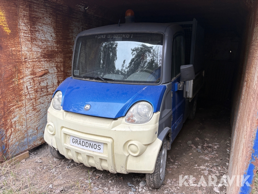 Arbetsfordon Elbil Aixam Mega Multitruck Gräddnos