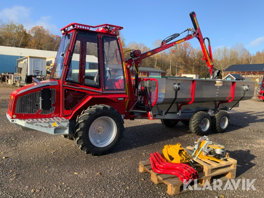 Skotare Kranman 660 PRO+ 6WD med flera redskap /21h