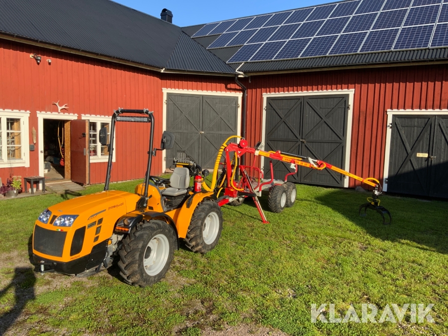 Skotare Pasquali K5.60 Siena reversible med skogsvagn