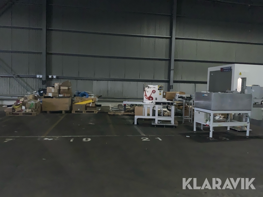 Diverse industrimaskiner med tillbehör 21st pall