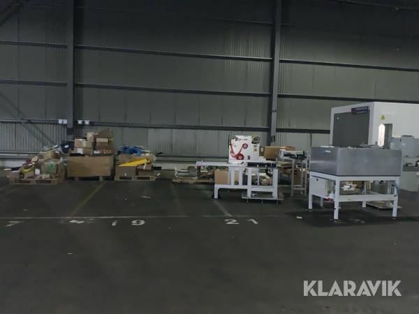 Diverse industrimaskiner med tillbehör 21st pall