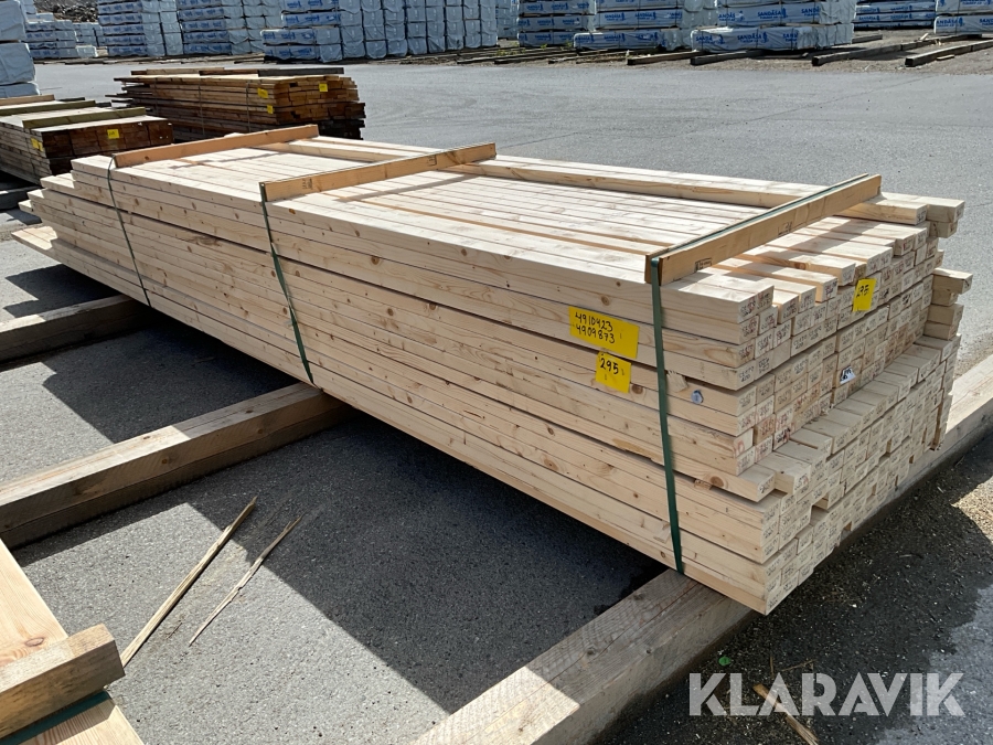 Virkespaket hyvlad regel 45x70 920löpmeter