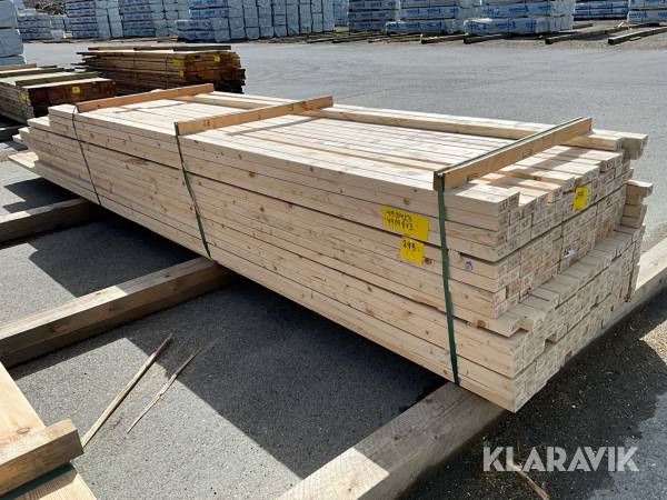 Virkespaket hyvlad regel 45x70 920löpmeter