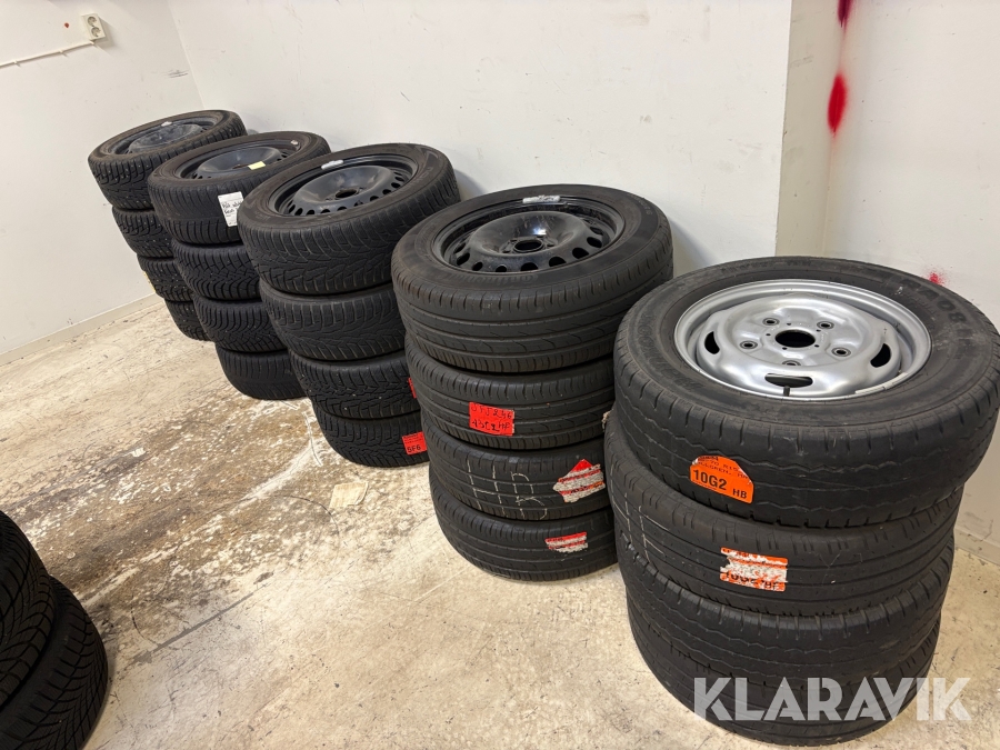 Blandat parti med däck 7 uppsättningar