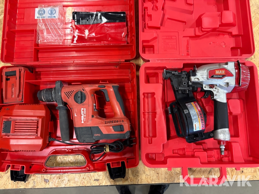 Borrhammare 1 st, Spikverktyg 1 st Hilti / Max TE 4-A22 / CN 445R2