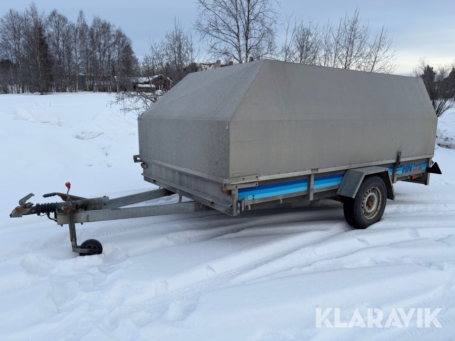 Personbilssläp HN Trailer 1301 med kåpa & lastramp 