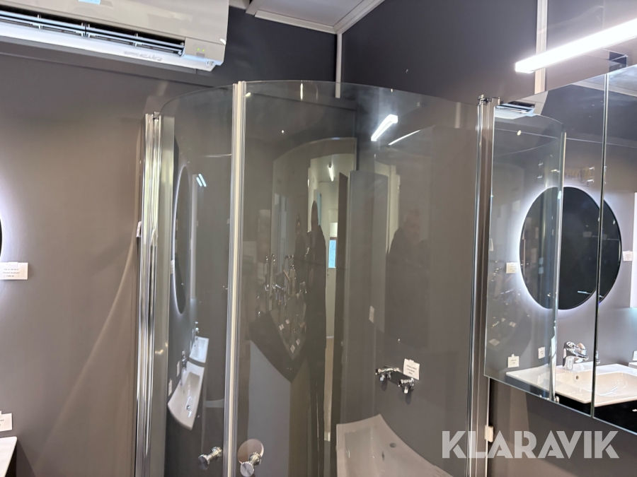 Duschhörna med duschhylla Alterna Lusso Svängd Fabriksny