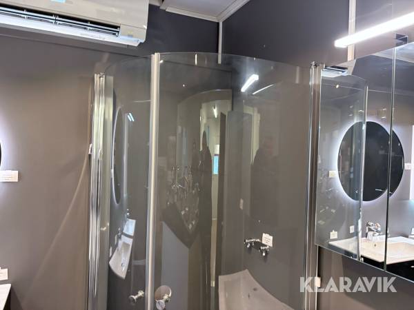 Duschhörna med duschhylla Alterna Lusso Svängd Fabriksny