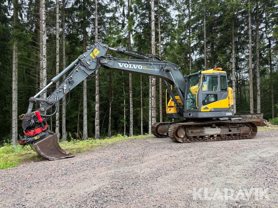 Grävmaskin Volvo ECR145DL med tiltrotator och 5 st verktyg