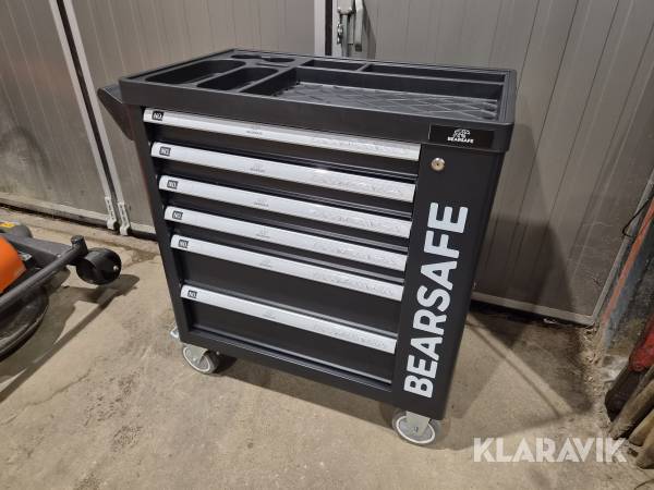 Verktygsvagn med verktyg Bearsafe 245 delar