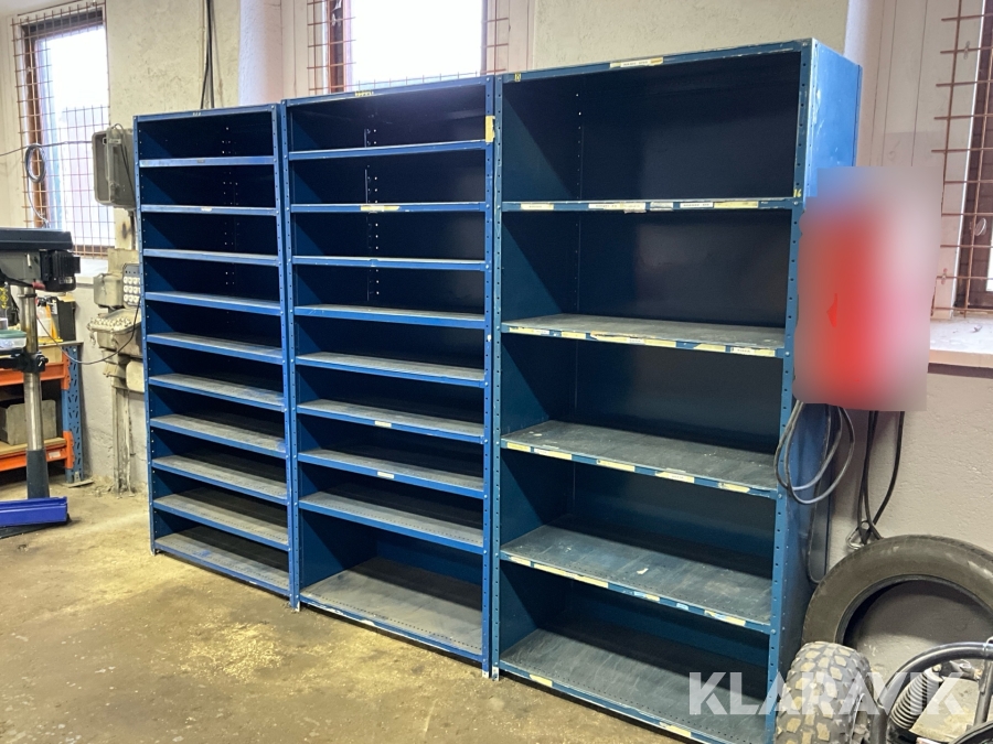 Plåthyllor/skåp 3 sektioner