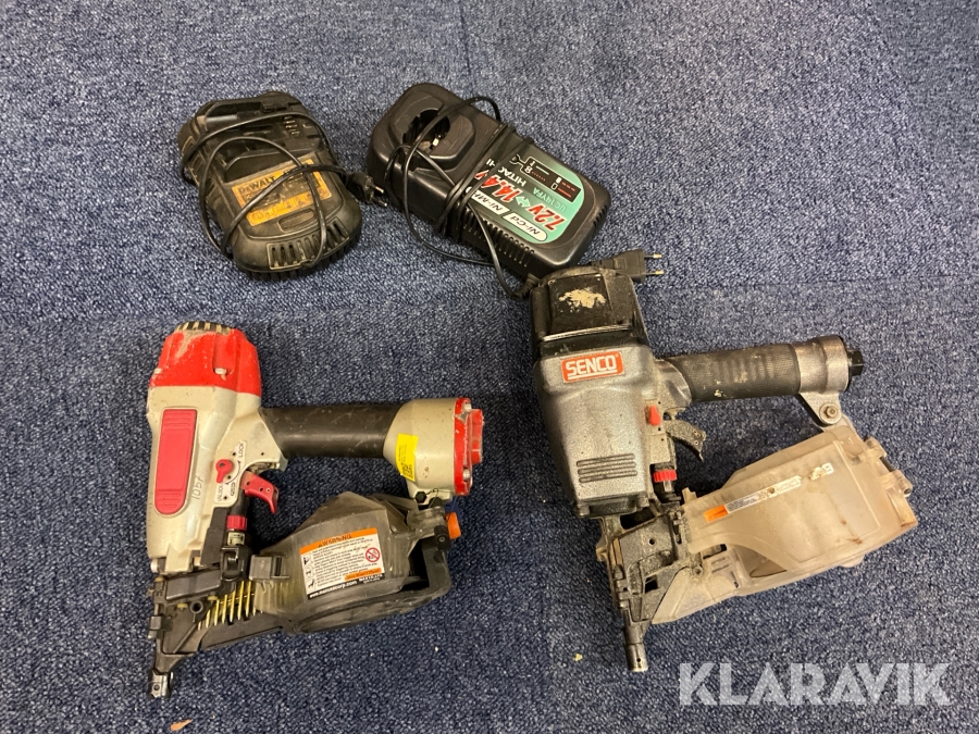 Spikpistoler Senco Och Max Co SCN58A 2 st, och 2 batteriladdare