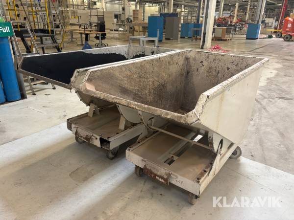 Spåncontainer 0,6 m3 2 st