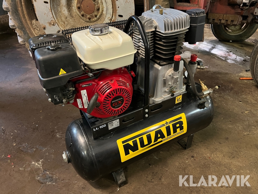 Bensindriven kompressor Nuair Lt.100 med Hondamotor