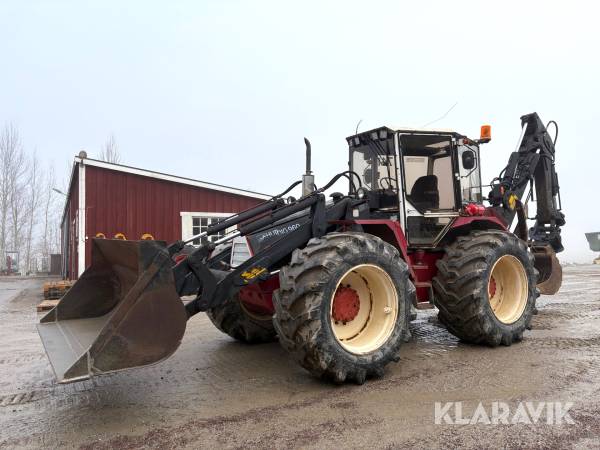 Grävlastare Huddig 960 med twinhjul och 4 st redskap