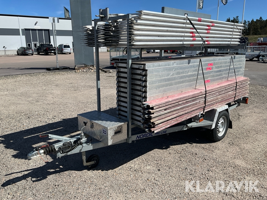 Byggställning Altrad aluminium, inklusive släp