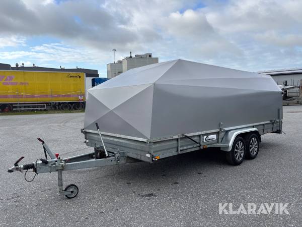 Biltransportsläp CO-Släpet med kåpa och tipp