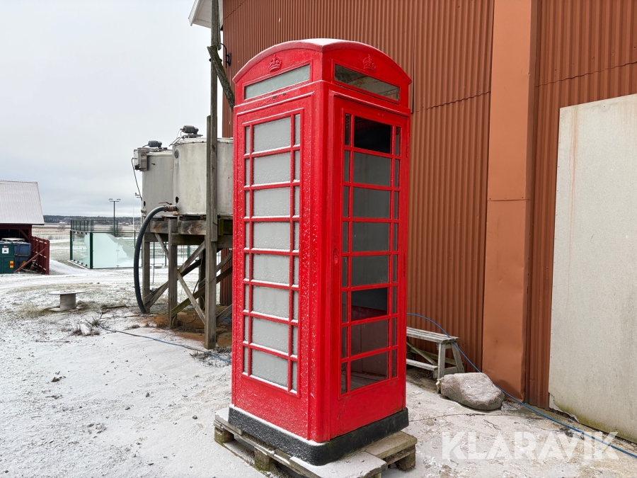 Telefonkiosk Lion Foundry Brittisk gjuten