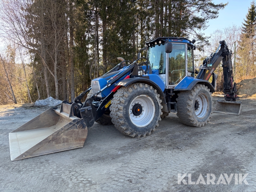 Grävlastare Huddig 1260D med mycket redskap