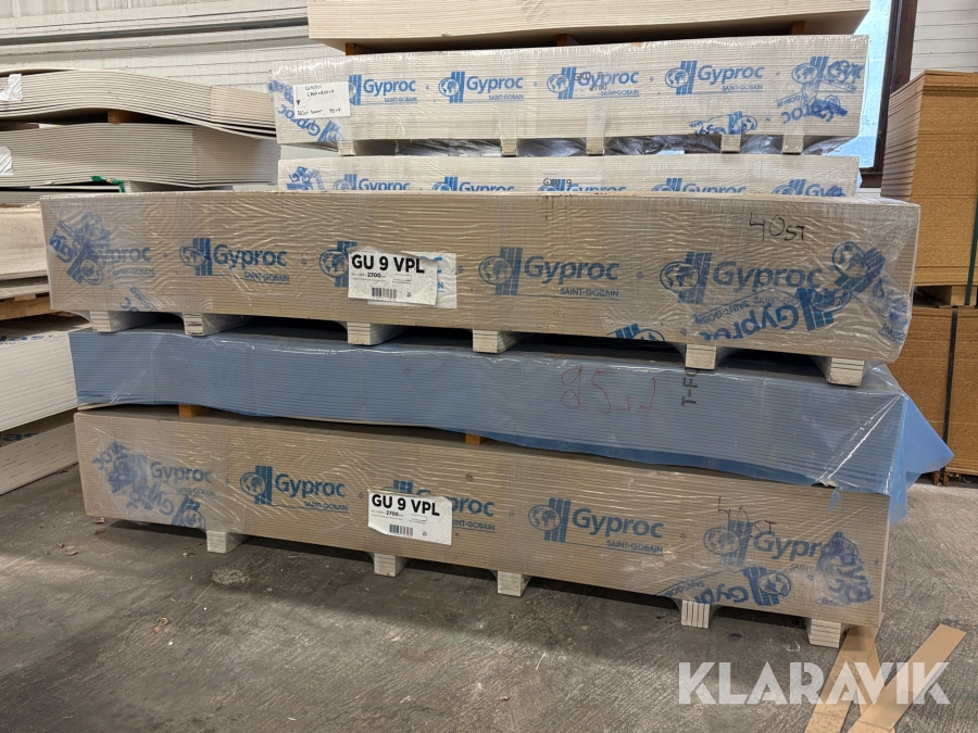 Gipsskivor GYPROC GU9 9.5mm