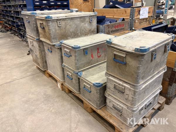 Plåtlådor Zarges 10 st