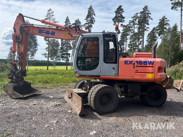 Grävmaskin Hitachi EX 165W med tiltrotator och redskap